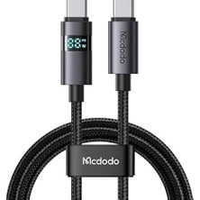 CA-5610 Usb-C To Usb-C 100W Kablo Yatay LED Ekranli Siyah