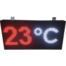 Ledmer 32X64CM P10 Rgb LED Saat-Tarih-Sıcaklık Göstergesi