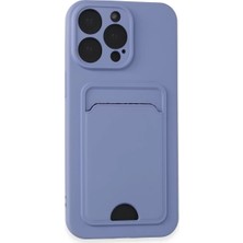 Akmanora Newface Apple iPhone 14 Pro Max Kılıf Kelvin Kartvizitli Silikon - Lila