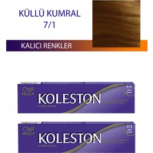 Wella Koleston Küllü Kumral 7/1 Kalıcı Krem Saç Boyası 2 Adet Amonyaklı Etkili Renk