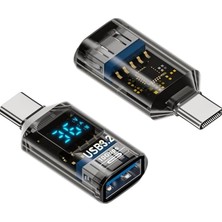 Revolution Type C To USB 3.2 Dönüştürücü 36W Hızlı Şarj 10GBPS Veri Transferi Dijital Ekran Otggm
