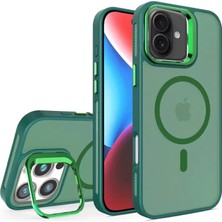 Akmanora Joko Apple iPhone 16 Flet Lens Magsafe Kapak - Koyu Yeşil