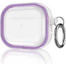 Akmanora Movenchy Apple Airpods Pro 2 (2.nesil) Shiny Şeffaf Kılıf - Mor