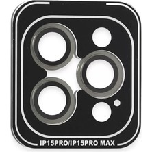Akmanora Joko Apple iPhone 15 Pro Max Pvd Metal Kamera Lens - Gri