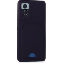 Akmanora Newface Xiaomi Redmi Note 11 Pro Kılıf Kelvin Kartvizitli Silikon - Derin Mor