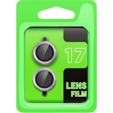 Akmanora Newface Apple iPhone 17 Raze Metal Kamera Lens - Açık Mor