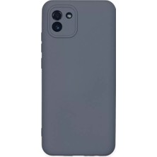 Akmanora Newface Samsung Galaxy A03 Kılıf Nano Içi Kadife Silikon - Gri