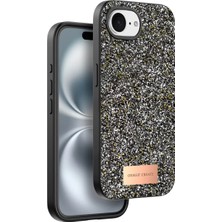 Akmanora Onegif Apple iPhone 16E Bright Simli Kapak - Gümüş