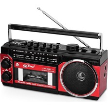 Kaset Çalar, Taşınabilir Kaset Teyp Çalar, Fm/am/sw Frekans Bandı Destekli Kaset Kaydedici, Kaset/bluetooth/kart Girişi/kayıt Özellikli, Pilli/elektrikli Kullanılabilir, PX-250BT (Kırmızı)