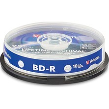 M-Dısc Bd-R 4x 25 GB Inkjet Printable, Gümüş, 10'lu Paket Spindle