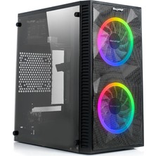 Magic Mikro Atx 2 Rainbow Fanlı Mesh Panel Akrilik Gaming Oyuncu Bilgisayar Kasası (0, Watt)