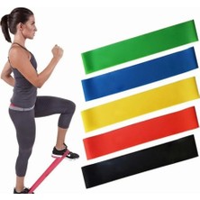Mestore Pilates ve Fitness Direnç Bandı Egzersiz Için Esnek Güçlendirme Lastiği
