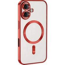 Akmanora Newface Apple iPhone 16 Kılıf Kross Magneticsafe Kapak - Kırmızı