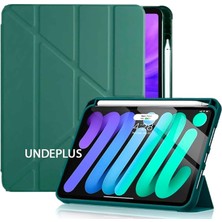 iPad 11.nesil A16 11INÇ/10.NESIL 10.9inç ile Uyumlu Kılıf Kalem Bölmeli Mars Case Koyu Yeşil