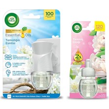 Wick Elektrikli Oda Kokusu Temizliğin Esintisi Kit (Cihaz + Yedek Şişe) + Yasemin Çiçeği Yedek Şişe