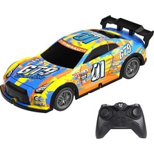 2.4 Ghz Rc Full Fonksiyon LED Işıklı Gövde 1:22 Şarjlı Uzaktan Kumandalı Drift Arabası (Sarı)