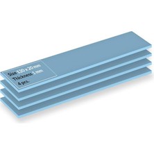 FourForce Tp-3: Üstün Performanslı Termal Ped, 120 x 20 x 1,0 mm (Performans Kaybı Olmadan 2,0 Mm'ye Kadar Istiflenebilir), 4 Adet - Yüksek Performans, Özellikle Yumuşak, Ideal Boşluk Doldurucu, Köprü