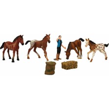Crazoo Wild Life Çitli Çiftlik Seti - Gri At