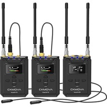 FourForce Ckmova Vocal M V2 Profesyonel Uhf Çift Kanallı Kablosuz Mikrofon 2 Verici ve 1 Alıcı Seti