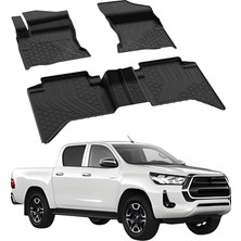 FourForce Toyota Hilux ile Uyumlu (2015+) Araca Özel 4.5d Havuzlu Lux Oto Paspas
