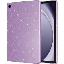 Galaxy Tab A9 Plus 11INÇ ile Uyumlu Kılıf Işıltılı Parlak Görünüm Koton Case X210 X216 X218 Lila