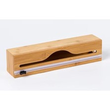 FourForce Home Bambu Asılabilir Streç Film ve Alüminyum Folyo Kesme Aleti, Kesici Streçlik ve Folyoluk, Mutfakta Pratik Kullanım Için Tasarlanmış, Dayanıklı ve Şık Mutfak Aksesuarı (Tek Gözlü)