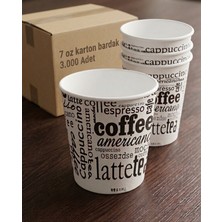 Kağıt Bardak 7 Oz Karton Bardak 3000 Adet Ekonomik Paket Tek Kullanımlık Karton Bardak Sıcak & Soğuk