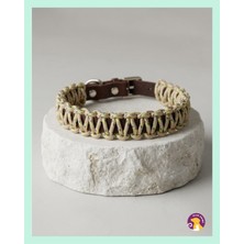 Elar Aksesuar El Yapımı Paracord ve Deri Köpek Boyun Tasması – DKT23
