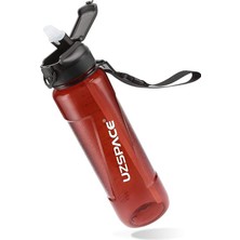 FourForce Fiftyfifty Pipetli 850ML Tritan Su Matarası Kırmızı