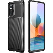 FourForce Redmi Note 10 Pro Kılıf Silikon Karbon Fit Neg Siyah