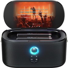 FourForce Yetişkinler Için Karaoke Makinesi, Şarkı Sözleri Ekranlı, 10.1 Inç Ekran, 280W, 2+2 Kanal, 2 Kablosuz Mikrofon, Autotune Eq, Kendinden Şarjlı, Karafun Prime ile Taşınabilir Ev Karaoke Sistemi
