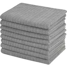 FourForce Home 3 Adet Mikrofiber Kareli Mutfak Bezi, 40X40 Cm, Leke ve Koku Tutmaz, 1100 Gsm, Deterjanla Kullanıma Uygun, Oto Yıkama ve Toz Alma Için Simli Bez X3 Adet