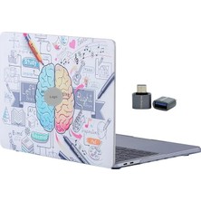 FourForce MacBook Air 13 Inç Kılıf M1 & Retina Uyumlu – Sert Plastik Desenli Lazer Baskılı Koruyucu Kapak A2337 A2179 A1932 Beyaz