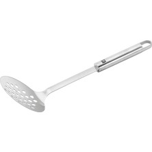 FourForce Pro Kevgir Yuvarlak Delikli, 33 Cm, Metalik Gri, 18/10 Paslanmaz Çelik