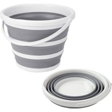 FourForce Kapısı Pratik Katlanabilir Akordiyon Plastik Kova 12,8 Lt