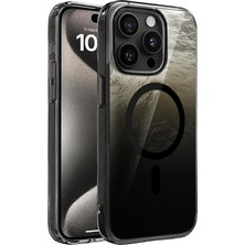 FourForce iPhone 15 Pro Için Shinemag Serisi Magsafe ile Uyumlu Göz Alıcı ve Şık Metalize Arka Tasarım Yüksek Kalite Materyal Premium Hybrid Kılıf Kapak (Siyah, 15 Pro)