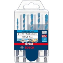 FourForce Professional Accessories 5x Expert Hex-9 Multiconstruction Delme Ucu Setleri (Beton, Yumuşak Döşemeler, Çelik, Yumuşak Ahşap, Plastik, 4-8 Mm, Aksesuar Döner Matkap/vidalamalar)