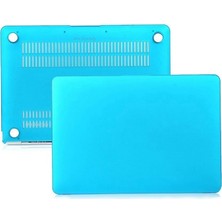 FourForce MacBook Pro 13 Inç Kılıf Sert Mat Hardcase – A1706 / A1708 / A1989 / A2159 / A2251 / A2289 / A2338 Uyumlu Çizilmeye ve Darbelere Dayanıklı Kapak Açık Mavi