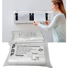 FourForce Fresh Air Filter Tüm Klimalar Için Uyumlu Elekrostatik Gümüş Iyonlu Klima Filtresi 10 Adet