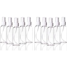 FourForce 12 Adet Sert Plastik 100ML Boş Sprey Kolonya Dezenfektan Şişesi