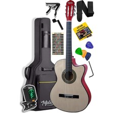 FourForce CG-390NT-XBAG Klasik Gitar 4/4 Sap Ayarlı Kesik Kasa (Çanta Tuner Askı Capo Metod Pena)