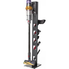 FourForce Uyumlu Dikey Süpürge Standı 3 Farklı Renk V15 - V12 - V11 - V10 - V8 Modellere Uyumlu (Siyah)