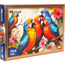 Witty Puzzlezz 250 Parça Puzzle: Papağanlar