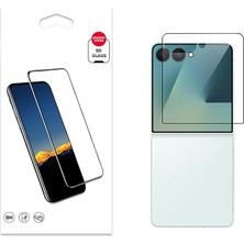 FourForce Samsung Galaxy Z Flip 7 Ekran Koruyucu 5d Tam Kaplayan Sert Temperli Cam