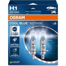 FourForce H1 Cool Blue Intense Far Lambası, 12V 55W, 5000K LED Beyaz Işık, 2'li Paket