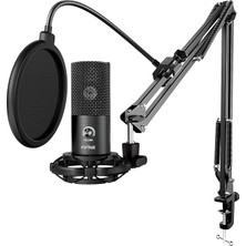 FourForce Akış Mikrofonu Pc Kollu, USB Mikrofon Ps4 Ps5 Mac, Pop Filtre, Shock Mount, Oyun Podcast Stüdyosu Için