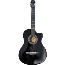 FourForce Kasa Siyah Renk Klasik Gitar - 4/4 Boy Öğrenci Gitarı Kılıf ve Pena Hediye !