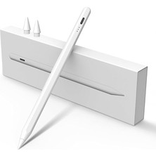 FourForce Stylus Kapasitif Dokunmatik Kalem Tüm Cihazlar Telefon ile Uyumlu Çizim Tasarım Tablet Kalemi Beyaz