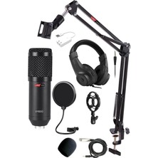 FourForce BM800K Mikrofon Seti (Stand Filtre 7.1 Ses Kartı Kulaklık)