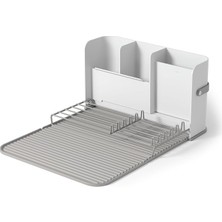 FourForce Sling Bulaşıklık, Katlanabilir Bulaşık Kurutucu, Caddy, Beyaz/gri